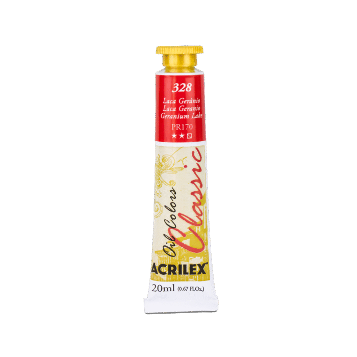 TINTA OIL COLORS ACRILEX 20 ML GERÂNIO 328 - Imagem 2