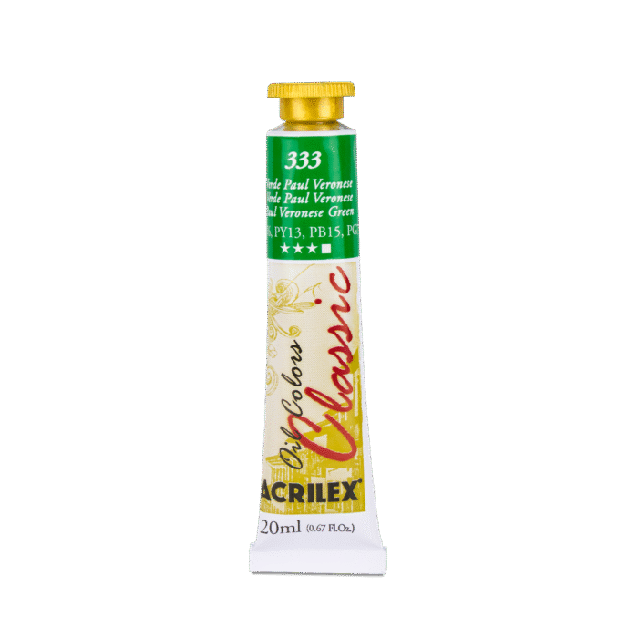 TINTA OIL COLORS ACRILEX 20 ML VERDE PAUL VERONESE 333 - Imagem 2