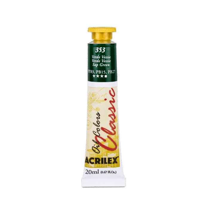 TINTA OIL COLORS ACRILEX 20 ML VERDE VESSIE 353 - Imagem 2