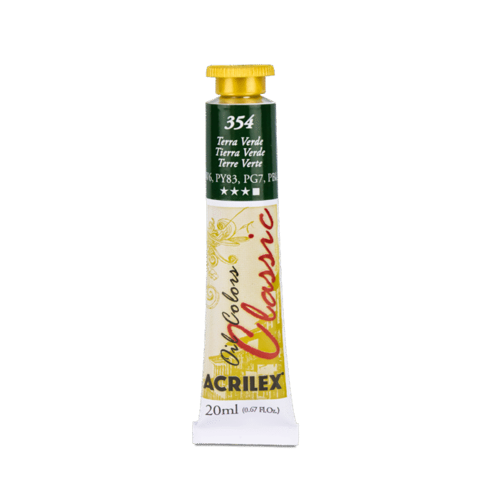 TINTA OIL COLORS ACRILEX 20 ML TERRA VERDE 354 - Imagem 2