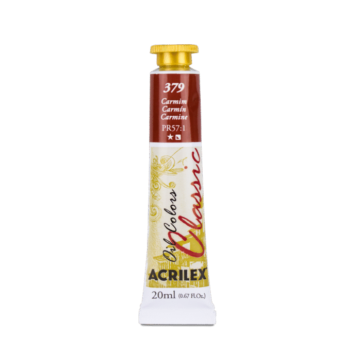 TINTA OIL COLORS ACRILEX 20 ML CARMIM 379 - Imagem 2