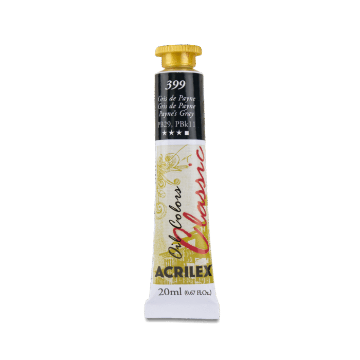 TINTA OIL COLORS ACRILEX 20ML GRIS DE PAINE 399 - Imagem 2