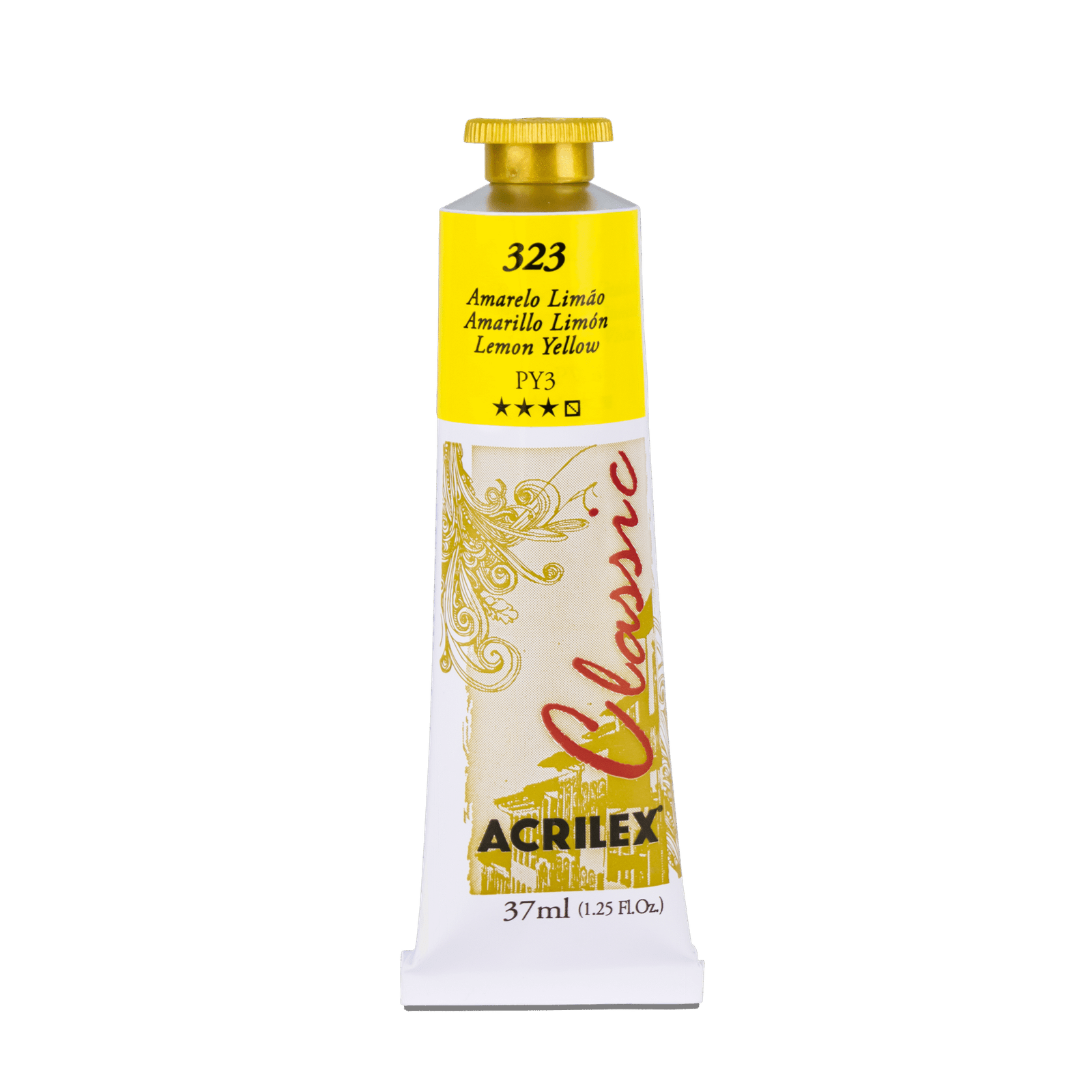 TINTA OIL COLORS CLASSIC 37ML ACRILEX AMARELO LIMAO 323