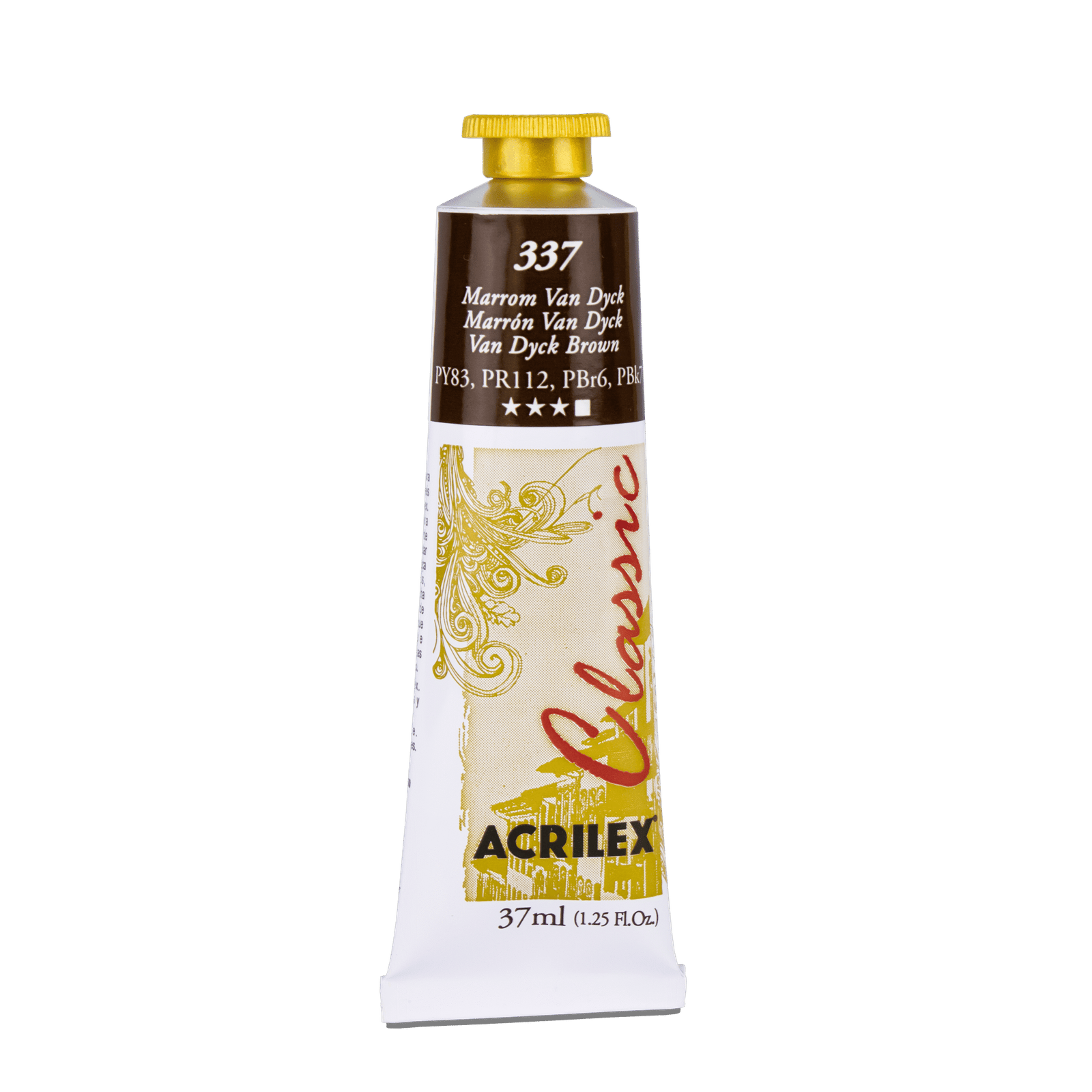TINTA OIL COLORS CLASSIC 37ML ACRILEX MARROM VAN DYCK 337