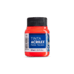 TINTA TECIDO ACRILEX 37ML FLUOR VERMELHO 103 - Imagem 2