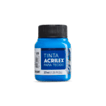 TINTA TECIDO ACRILEX 37ML FLUOR AZUL 109 - Imagem 2