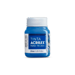 TINTA TECIDO ACRILEX 37ML AZUL TURQUESA 501 - Imagem 2