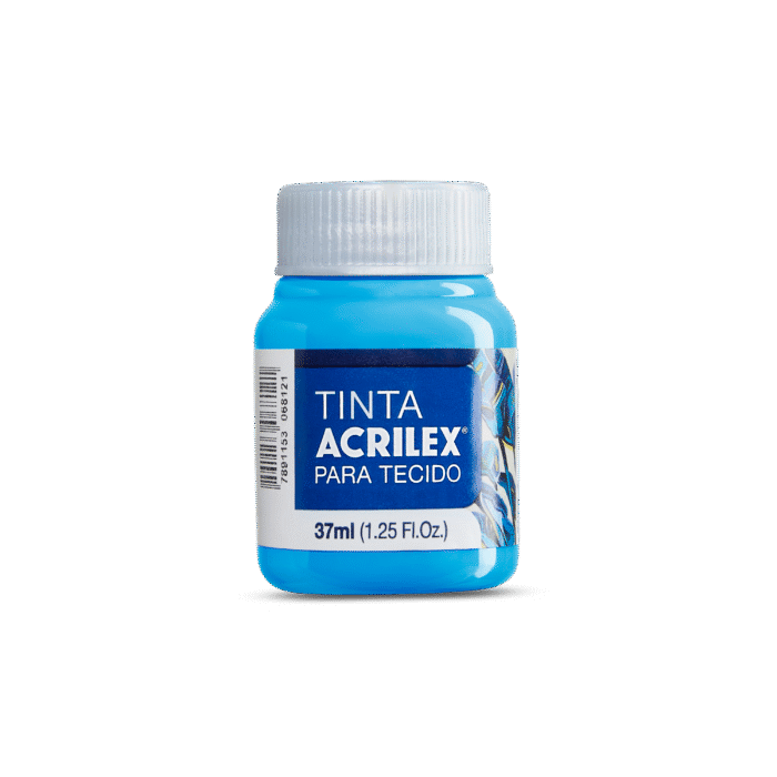 TINTA TECIDO ACRILEX 37ML AZUL CELESTE 503 - Imagem 2