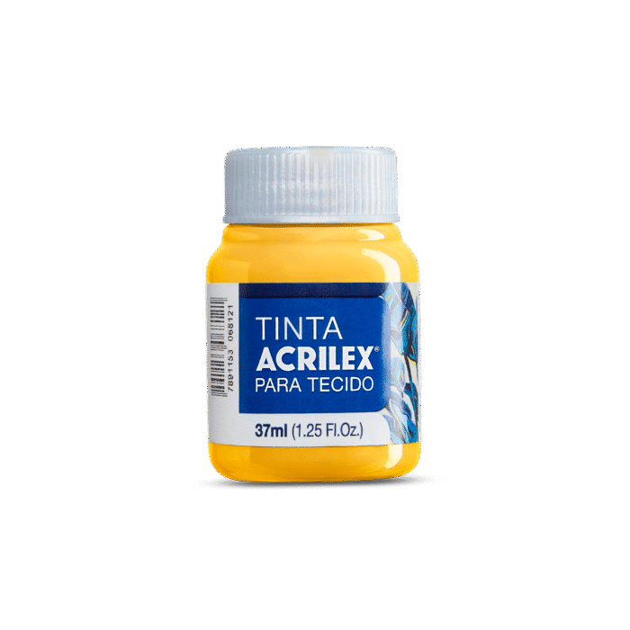 TINTA TECIDO ACRILEX 37ML AMARELO OURO 505 - Imagem 2