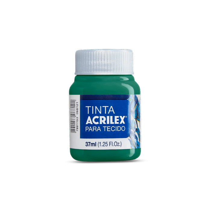 TINTA TECIDO ACRILEX 37ML VERDE BANDEIRA 511 - Imagem 2
