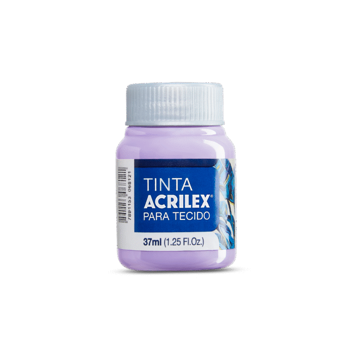 TINTA TECIDO ACRILEX 37ML LILAS 528 - Imagem 2