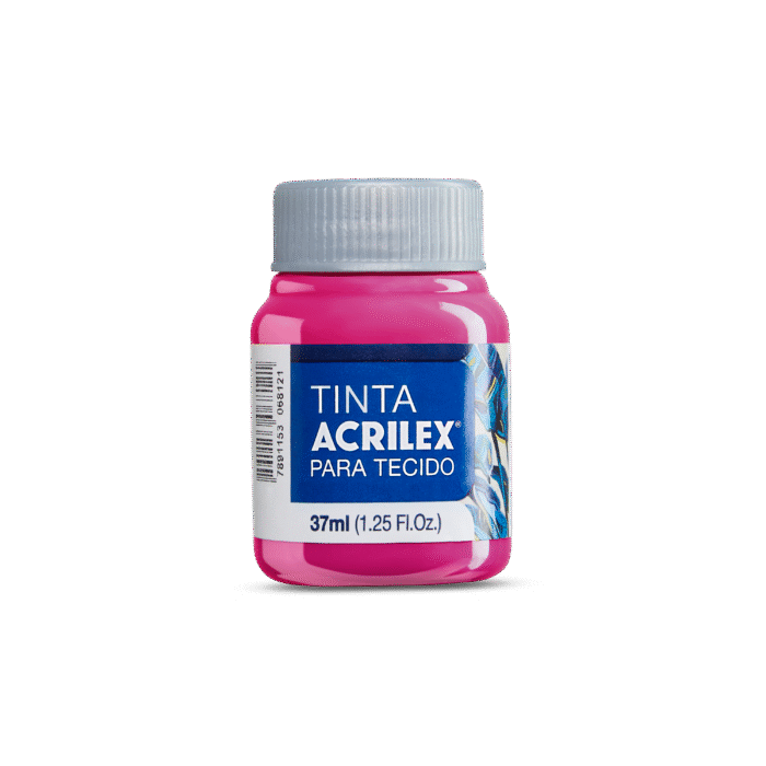 TINTA TECIDO ACRILEX 37ML ROSA ESCURO 542 - Imagem 2