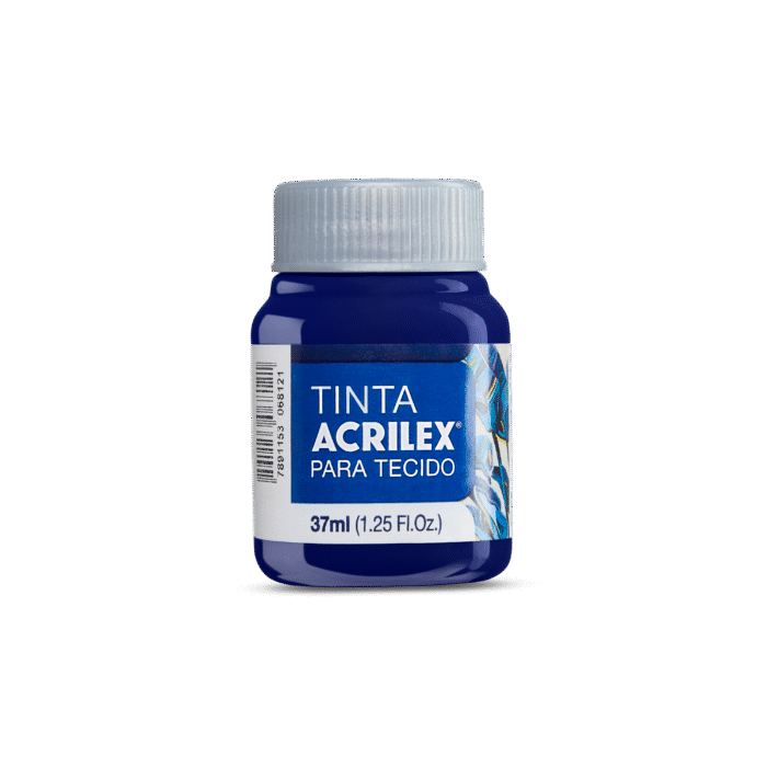 TINTA TECIDO ACRILEX 37ML AZUL MARINHO 544 - Imagem 2