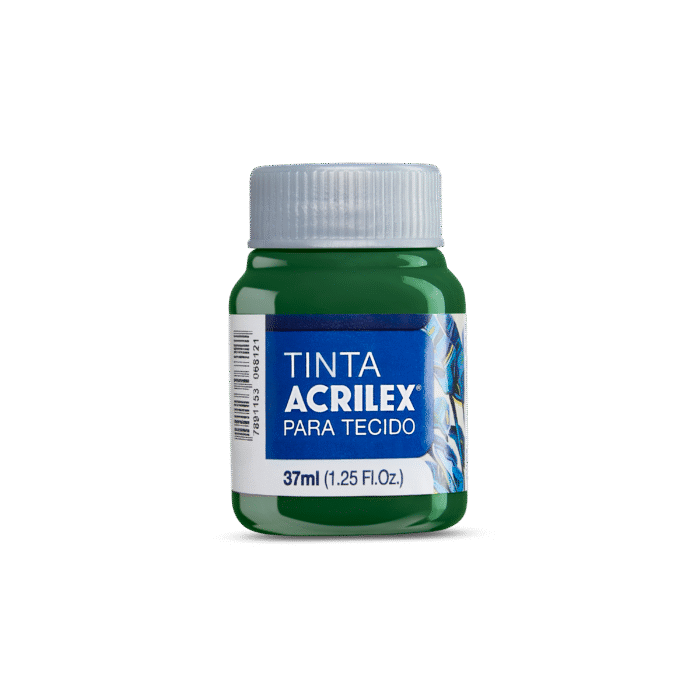 TINTA TECIDO ACRILEX 37ML VERDE PINHEIRO 546 - Imagem 2
