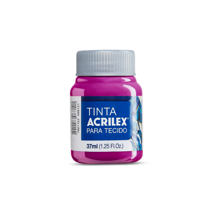 TINTA TECIDO ACRILEX 37ML MAGENTA 549 - Imagem 2
