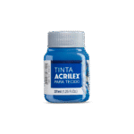 TINTA TECIDO ACRILEX 37ML AZUL CERULEO 568 - Imagem 2