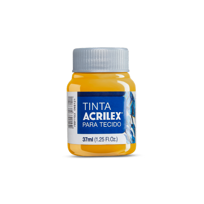 TINTA TECIDO ACRILEX 37ML OCRE OURO 573 - Imagem 2