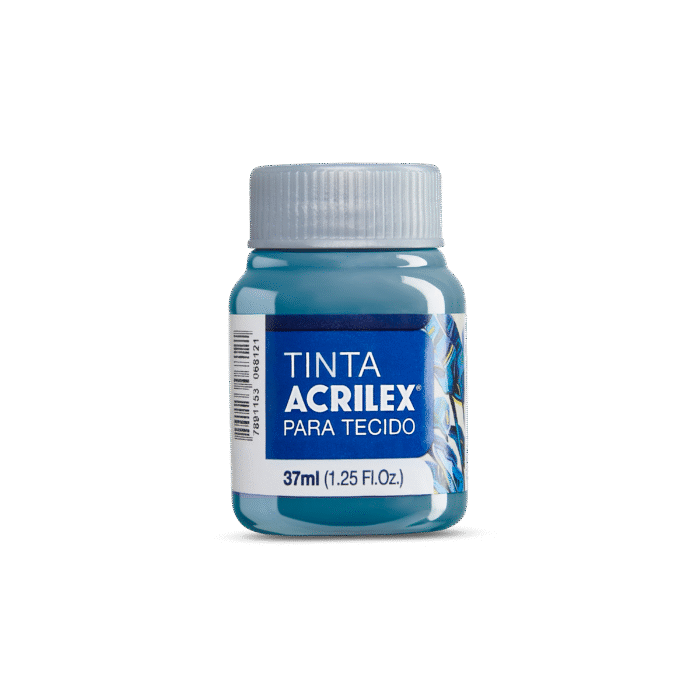 TINTA TECIDO ACRILEX 37ML CINZA LUNAR 574 - Imagem 2
