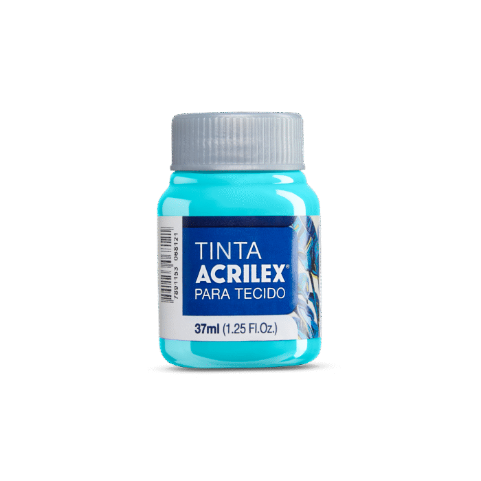 TINTA TECIDO ACRILEX 37ML TURQUESA 577