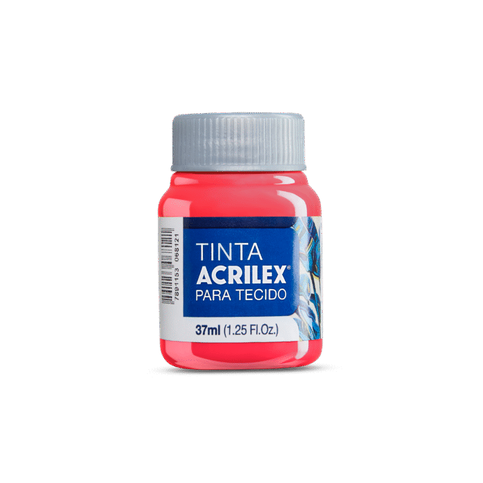 TINTA TECIDO ACRILEX 37ML CORAL 586 - Imagem 2