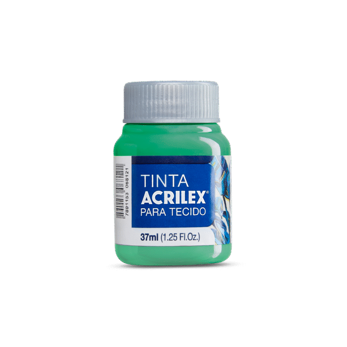 TINTA TECIDO ACRILEX 37ML VERDE SECO 594 - Imagem 2