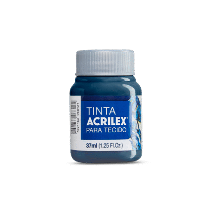TINTA TECIDO ACRILEX 37ML AZUL PETROLEO 596