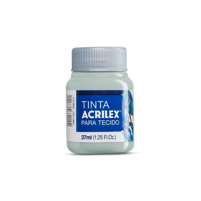 TINTA TECIDO ACRILEX 37ML CINZA CLARO 627 - Imagem 2