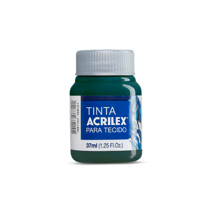 TINTA TECIDO ACRILEX 37ML CINZA ONIX 629 - Imagem 2
