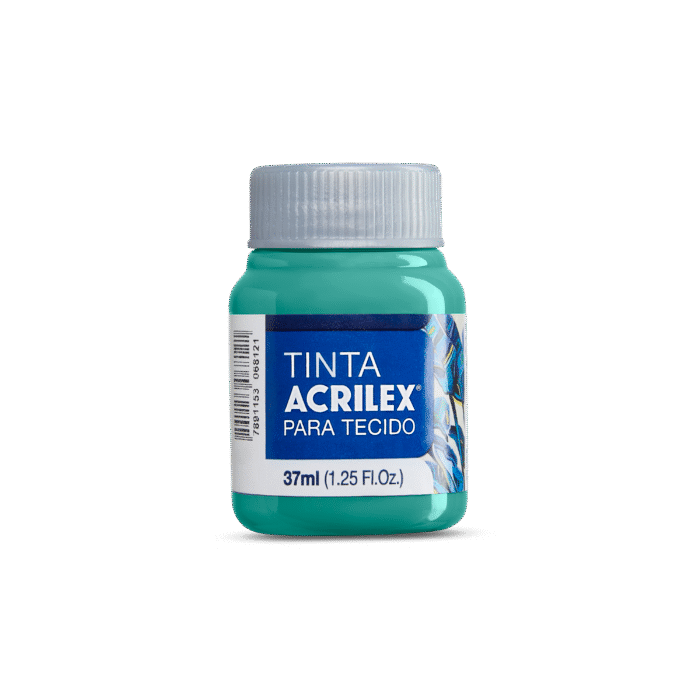 TINTA TECIDO ACRILEX 37ML VERDE MAR 630 - Imagem 2
