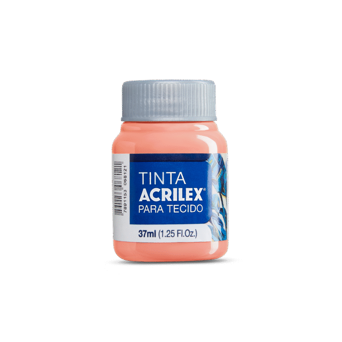 TINTA TECIDO ACRILEX 37ML PAPAYA 631 - Imagem 2