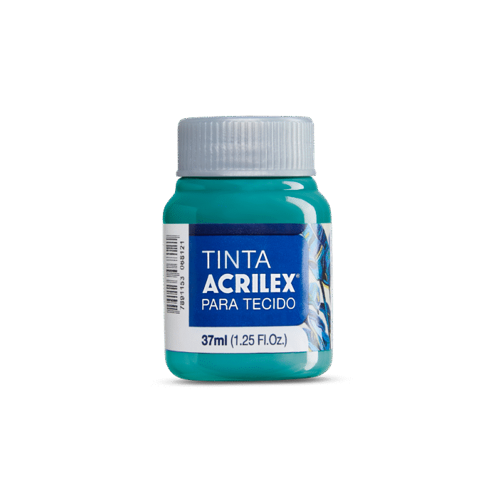 TINTA TECIDO ACRILEX 37ML ACQUA MARINA 803 - Imagem 2