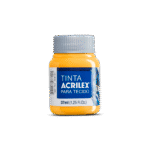 TINTA TECIDO ACRILEX 37ML AMARELO GEMA 833