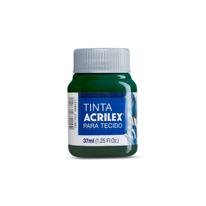 TINTA TECIDO ACRILEX 37ML VERDE PANTANO 860 - Imagem 2