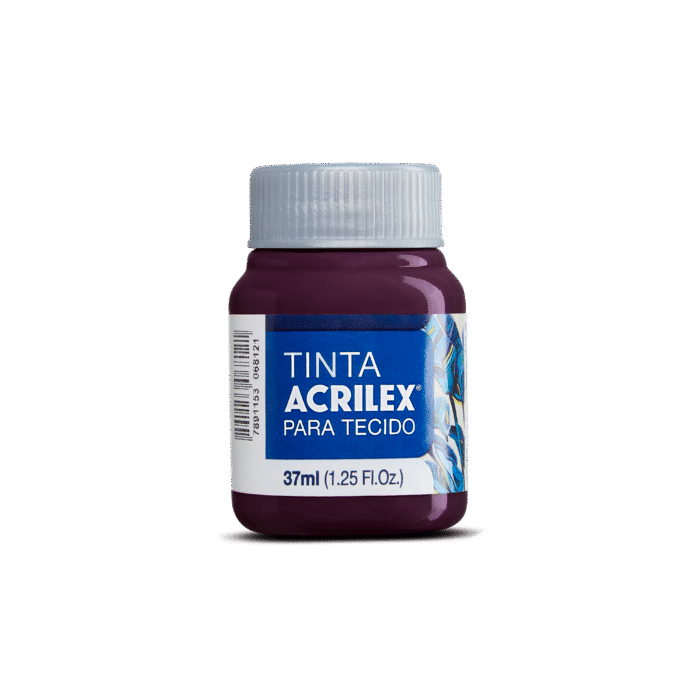 TINTA TECIDO ACRILEX 37ML BERINJELA 996 - Imagem 2