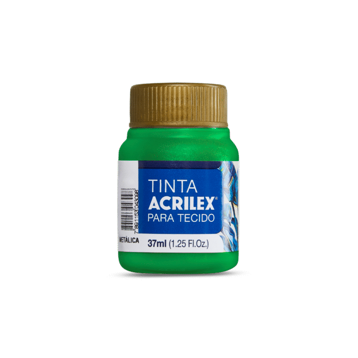 TINTA TECIDO ACRILEX 37ML VERDE MUSGO 513 - Imagem 2