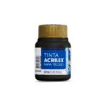 TINTA TECIDO ACRILEX 37ML PRETO 520