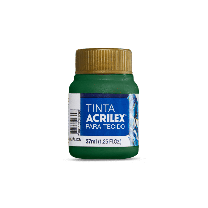 TINTA TECIDO ACRILEX 37ML VERDE OLIVA 545 - Imagem 2