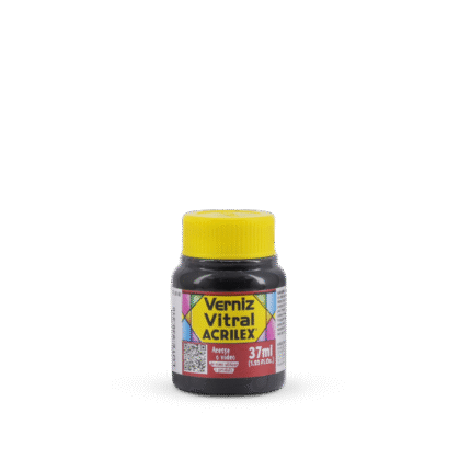 VERNIZ VITRAL ACRILEX 37ML VERMELHO FOGO 507