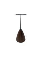 Castiçal Artesanal de Madeira Tronco Triangular – Obra Exclusiva do Artesão Celso - Imagem 2