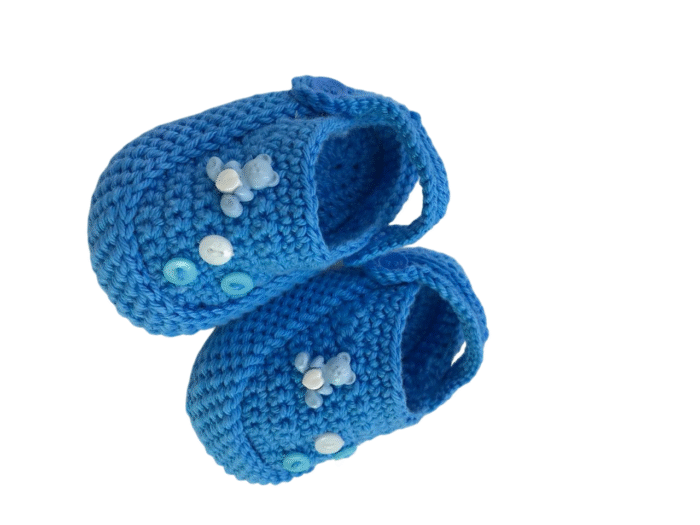 Sandália de Bebê Crochet Azul Turquesa - Artesã Zely - Imagem 2