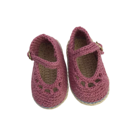 Sandália de Bebê Crochet Lilás - Artesã Zely